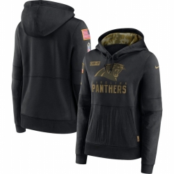 Women Carolina Florida Panthers Nike 2020 Salute to Service Performance Pullover Hoodie Black