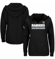 NFL Oakland Raiders Majestic Womens Self Determination Pullover Hoodie Black