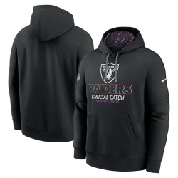 Men Las Vegas Raiders Black 2024 Crucial Catch Club Pullover Hoodie