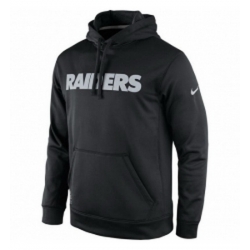 NFL Mens Oakland Raiders Nike Black KO Wordmark Performance Hoodie