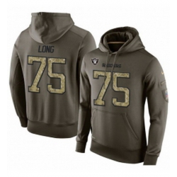 NFL Nike Oakland Raiders 75 Howie Long Green Salute To Service Mens Pullover Hoodie