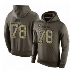 NFL Nike Oakland Raiders 78 Art Shell Green Salute To Service Mens Pullover Hoodie