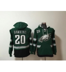 Men Nike Philadelphia Eagles Brian Dawkins 20 NFL Winter Thick Hoodie