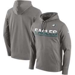 NFL Mens Philadelphia Eagles Nike Gray Sideline Circuit Pullover Performance Hoodie