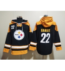 NFL Men Pittsburgh Steelers 22 Najee Harris Stitched Hoodie