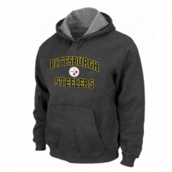 NFL Mens Nike Pittsburgh Steelers Heart Soul Pullover Hoodie Dark Grey