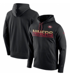 NFL Mens San Francisco 49ers Nike Black Sideline Circuit Pullover Performance Hoodie