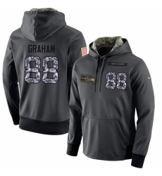 NFL Mens Nike Seattle Seahawks 88 Jimmy Graham Stitched Black Anthracite Salute to Service Player Performance Hoodie