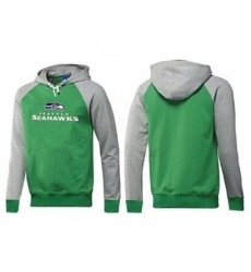 NFL Mens Nike Seattle Seahawks Authentic Logo Pullover Hoodie GreenGrey