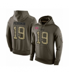 Football Mens Tampa Bay Buccaneers 19 Breshad Perriman Green Salute To Service Pullover Hoodie