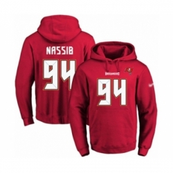 Football Mens Tampa Bay Buccaneers 94 Carl Nassib Red Name Number Pullover Hoodie