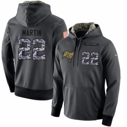 NFL Mens Nike Tampa Bay Buccaneers 22 Doug Martin Stitched Black Anthracite Salute to Service Player Performance Hoodie