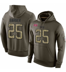 NFL Nike Tampa Bay Buccaneers 25 Peyton Barber Green Salute To Service Mens Pullover Hoodie