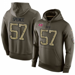 NFL Nike Tampa Bay Buccaneers 57 Noah Spence Green Salute To Service Mens Pullover Hoodie