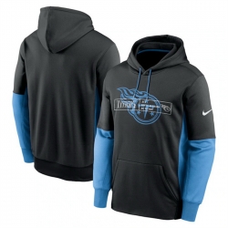 Men Tennessee Titans Black Color Block Fleece Performance Pullover Hoodie