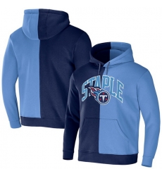 Men Tennessee Titans Navy Blue Split Logo Pullover Hoodie