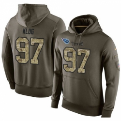 NFL Nike Tennessee Titans 97 Karl Klug Green Salute To Service Mens Pullover Hoodie