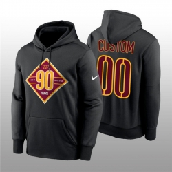 Men Washington Commanders Active Player Custom Black 90th Anniversary Performance Pullover Hoodie