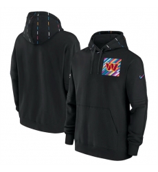 Men Washington Commanders Black 2023 Crucial Catch Club Pullover Hoodie