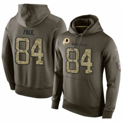 NFL Nike Washington Redskins 84 Niles Paul Green Salute To Service Mens Pullover Hoodie