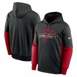 Men Atlanta Falcons Black Color Block Fleece Performance Pullover Hoodie