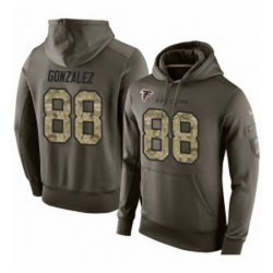 NFL Nike Atlanta Falcons 88 Tony Gonzalez Green Salute To Service Mens Pullover Hoodie