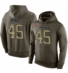 NFL Nike Arizona Cardinals 45 Josh Bynes Green Salute To Service Mens Pullover Hoodie