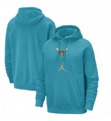 Men Charlotte Hornets Teal 2023 24 City Edition Essential Club Pullover Hoodie