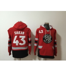 Men's Toronto Raptors #43 Pascal Siakam Red Lace-Up Pullover Hoodie