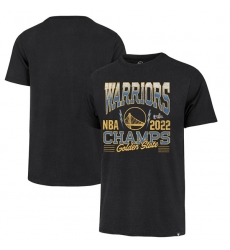 Men's Golden State Warriors 2021-2022 Black NBA Finals Champions Franklin T-Shirt