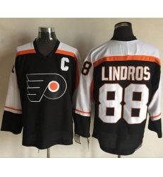 Flyers #88 Eric Lindros Black CCM Throwback Stitched NHL Jersey