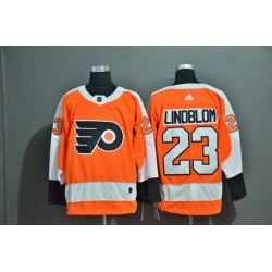 Men Philadelphia Flyers 23 Oskar Lindblom Orange Adidas Jersey