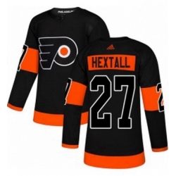 Mens Adidas Philadelphia Flyers 27 Ron Hextall Premier Black Alternate NHL Jersey 