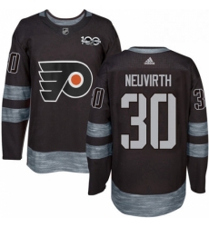 Mens Adidas Philadelphia Flyers 30 Michal Neuvirth Authentic Black 1917 2017 100th Anniversary NHL Jersey 