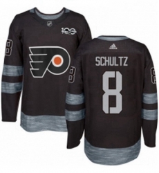 Mens Adidas Philadelphia Flyers 8 Dave Schultz Authentic Black 1917 2017 100th Anniversary NHL Jersey 