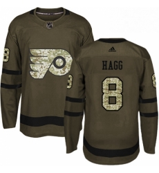 Mens Adidas Philadelphia Flyers 8 Robert Hagg Premier Green Salute to Service NHL Jersey 