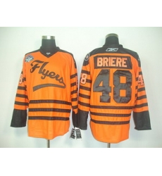 nhl jerseys philadelphia flyers 48 briere orange[2012 winter classic]