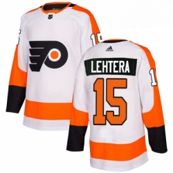 Womens Adidas Philadelphia Flyers 15 Jori Lehtera Authentic White Away NHL Jersey 