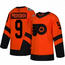 Womens Adidas Philadelphia Flyers 9 Ivan Provorov Orange Authentic 2019 Stadium Series Stitched NHL Jersey 