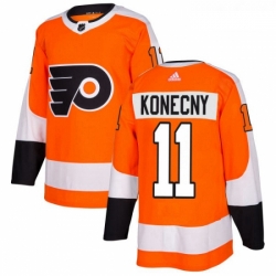 Youth Adidas Philadelphia Flyers 11 Travis Konecny Premier Orange Home NHL Jersey  Youth Adidas Philadelphia Flyers 11 Travis Konecny Premier Orange Home NHL Jersey