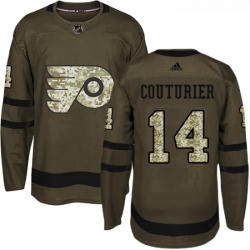 Youth Adidas Philadelphia Flyers 14 Sean Couturier Authentic Green Salute to Service NHL Jersey  Youth Adidas Philadelphia Flyers 14 Sean Couturier Authentic Green Salute to Service NHL Jersey