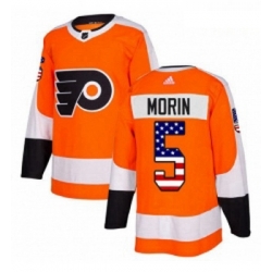 Youth Adidas Philadelphia Flyers 5 Samuel Morin Authentic Orange USA Flag Fashion NHL Jersey  Youth Adidas Philadelphia Flyers 5 Samuel Morin Authentic Orange USA Flag Fashion NHL Jersey