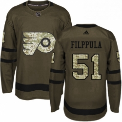 Youth Adidas Philadelphia Flyers 51 Valtteri Filppula Authentic Green Salute to Service NHL Jersey 