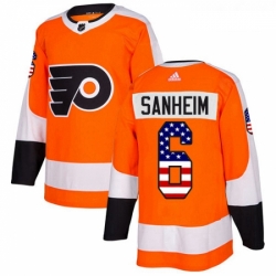Youth Adidas Philadelphia Flyers 6 Travis Sanheim Authentic Orange USA Flag Fashion NHL Jersey  Youth Adidas Philadelphia Flyers 6 Travis Sanheim Authentic Orange USA Flag Fashion NHL Jersey