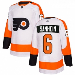 Youth Adidas Philadelphia Flyers 6 Travis Sanheim Authentic White Away NHL Jersey  Youth Adidas Philadelphia Flyers 6 Travis Sanheim Authentic White Away NHL Jersey