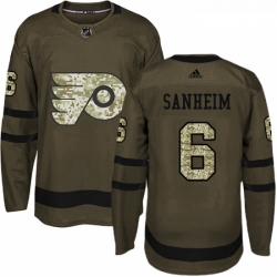 Youth Adidas Philadelphia Flyers 6 Travis Sanheim Premier Green Salute to Service NHL Jersey  Youth Adidas Philadelphia Flyers 6 Travis Sanheim Premier Green Salute to Service NHL Jersey