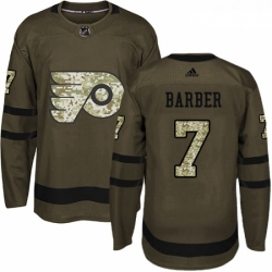 Youth Adidas Philadelphia Flyers 7 Bill Barber Authentic Green Salute to Service NHL Jersey  Youth Adidas Philadelphia Flyers 7 Bill Barber Authentic Green Salute to Service NHL Jersey