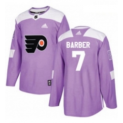 Youth Adidas Philadelphia Flyers 7 Bill Barber Authentic Purple Fights Cancer Practice NHL Jersey  Youth Adidas Philadelphia Flyers 7 Bill Barber Authentic Purple Fights Cancer Practice NHL Jersey