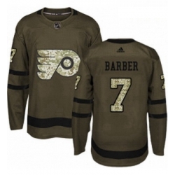 Youth Adidas Philadelphia Flyers 7 Bill Barber Premier Green Salute to Service NHL Jersey  Youth Adidas Philadelphia Flyers 7 Bill Barber Premier Green Salute to Service NHL Jersey