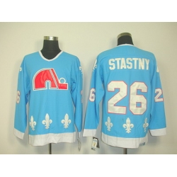 nhl quebec nordiques #26 stastny blue[ccm]